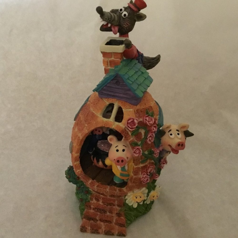 The Three Little Pigs Limited Edition Hand Painted Egg By The Franklin Mint